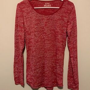 Mudd Womans Pink Long Sleeve Shirt Size Large